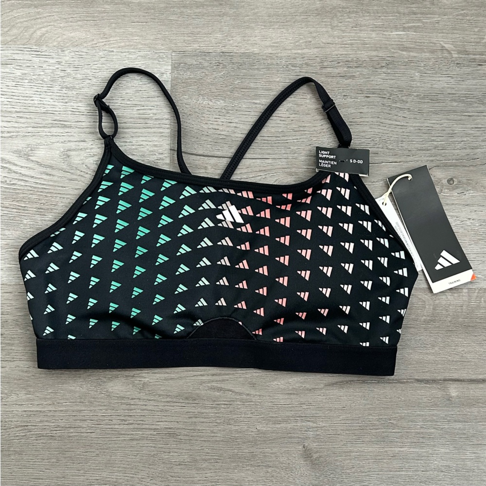 Adidas‎ Women's Size Small D-DD Aero React Light Support Sports Bra Black